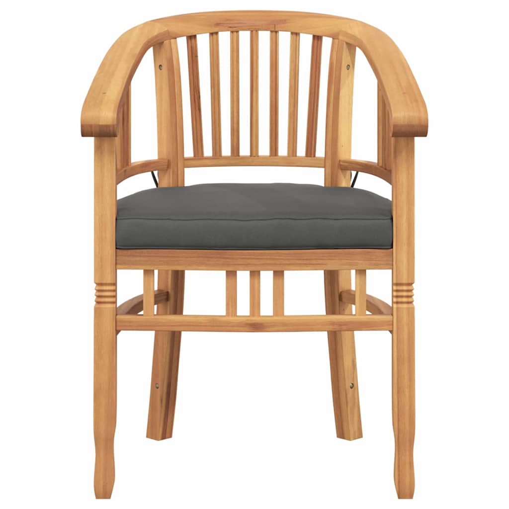 Καρέκλα με μαξιλάρι 2 pcs Καφέ 63 x 58 x 89 εκ. Στερεό Ξύλο Τίκ - Pakobazaar