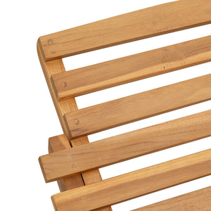 Ξαπλώστρα Καφέ 198 x 55 x 58,5 εκ Στερεό Ξύλο Τίκ - Pakobazaar