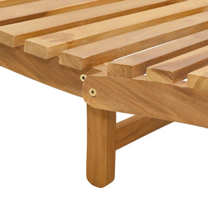 Ξαπλώστρα Καφέ 198 x 55 x 58,5 εκ Στερεό Ξύλο Τίκ - Pakobazaar