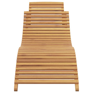 Ξαπλώστρα Καφέ 198 x 55 x 58,5 εκ Στερεό Ξύλο Τίκ - Pakobazaar