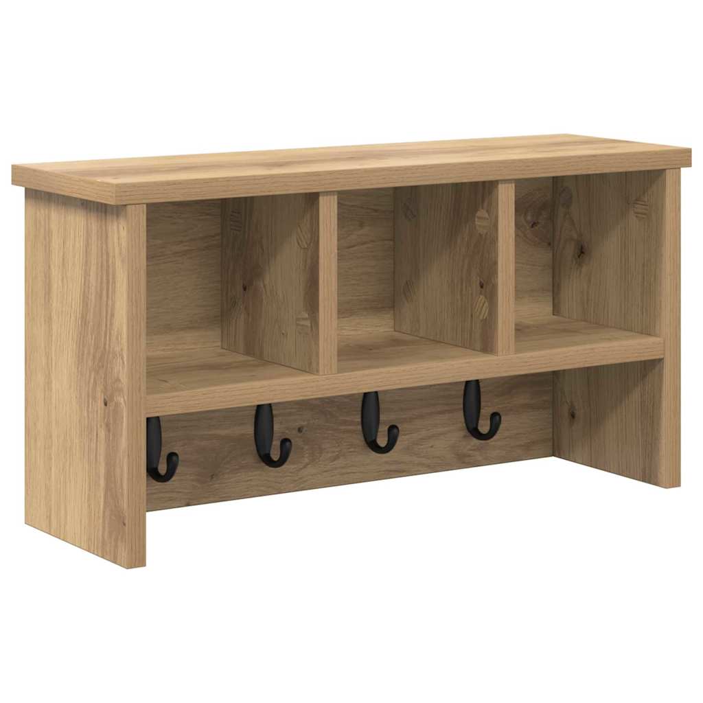 Τοίχου Κρεμάστρα με ράφι Επιτοίχιο artisan δρυς 50 x 16 x 26 εκ - Pakobazaar