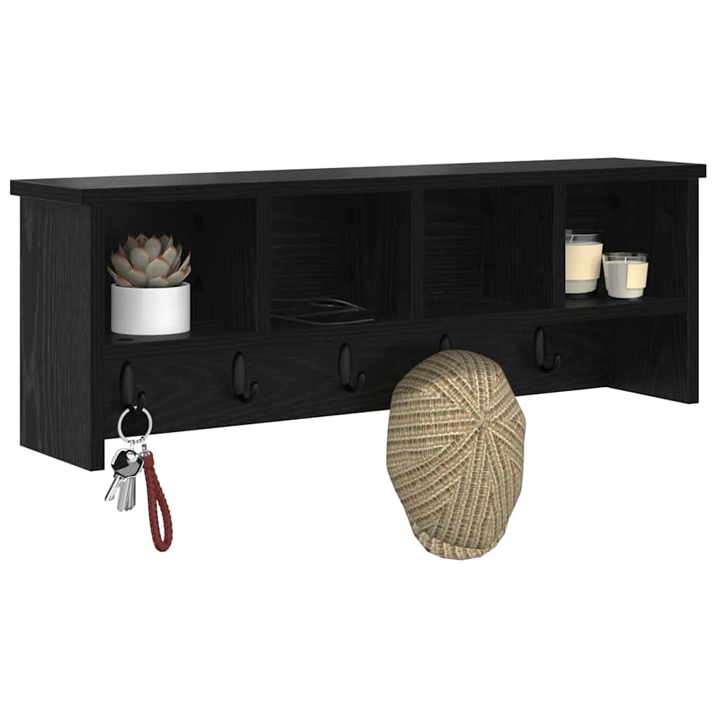 Τοίχου Κρεμάστρα Μαύρη δρυς 75 x 16 x 26 εκ Επεξεργασμένο ξύλο - Pakobazaar