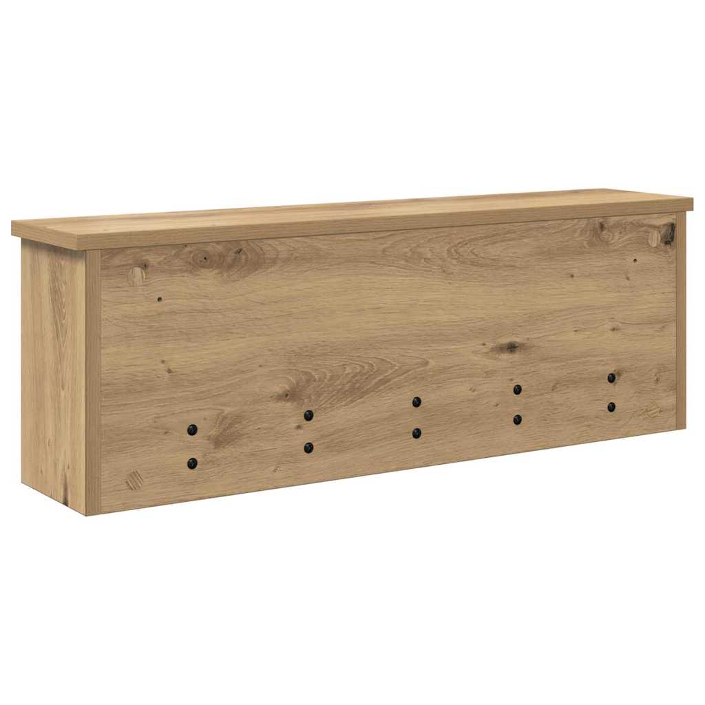 Τοίχου Κρεμάστρα με ράφι Επιτοίχιο artisan δρυς 75 x 16 x 26 εκ - Pakobazaar