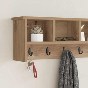 Τοίχου Κρεμάστρα με ράφι artisan δρυς 100 x 16 x 26 εκ - Pakobazaar