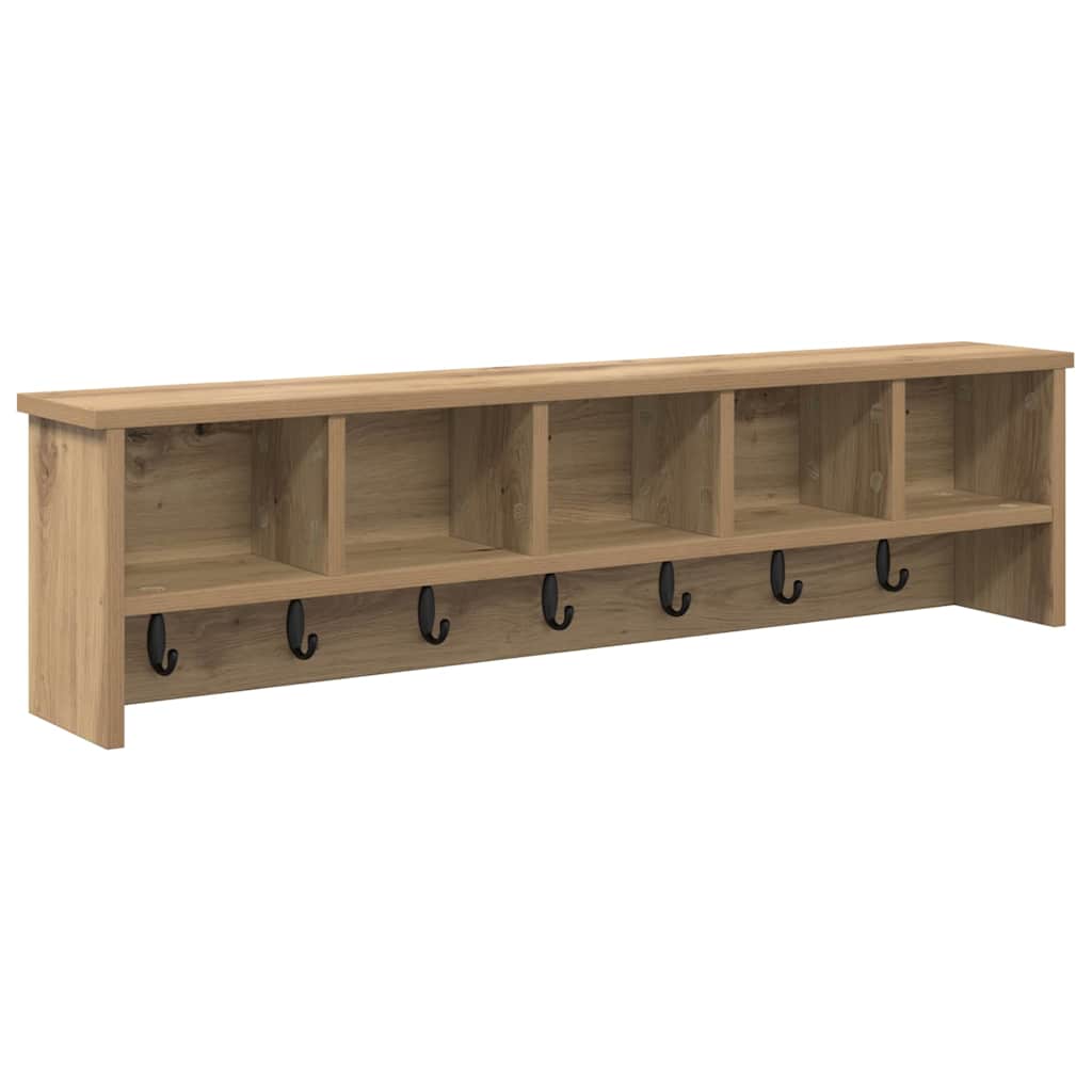 Τοίχου Κρεμάστρα με ράφι artisan δρυς 100 x 16 x 26 εκ - Pakobazaar