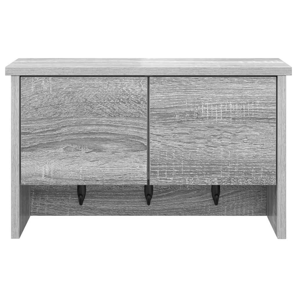 Τοίχου Κρεμάστρα με ράφι Γκρίζο Σονομα 50 x 20 x 30 εκ.