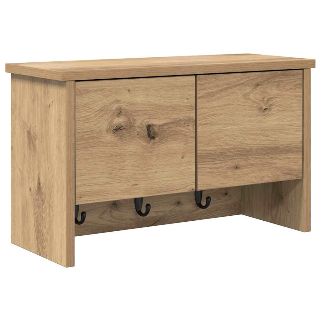 Τοίχου Κρεμάστρα με ράφι Επιτοίχιο Artisan Oak 50 x 20 x 30 εκ. - Pakobazaar