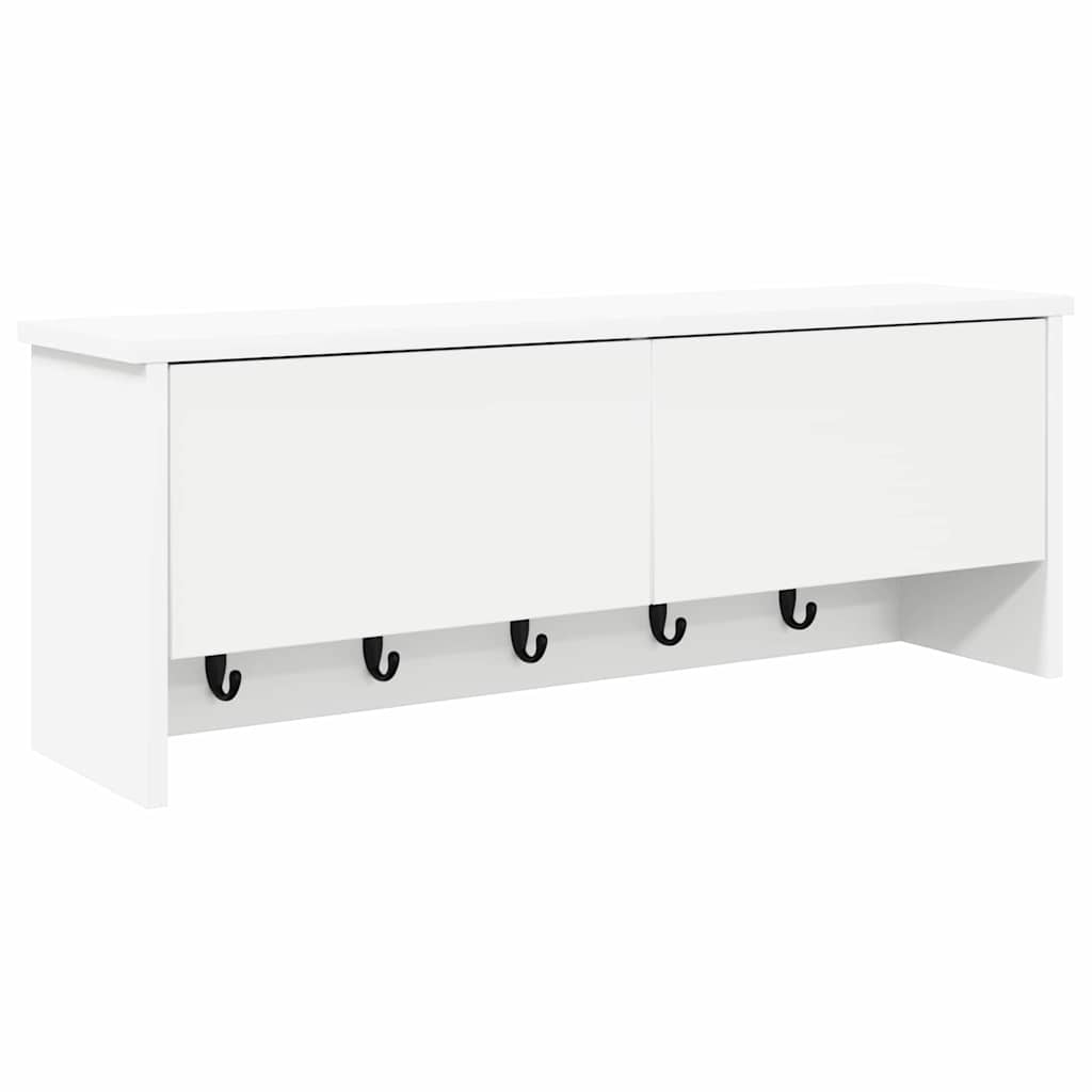 Τοίχου Κρεμάστρα Λευκό 80 x 20 x 30 cm Επεξεργασμένο ξύλο - Pakobazaar