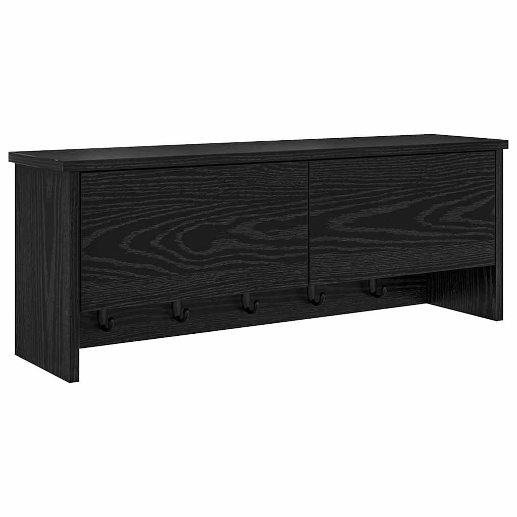 Τοίχου Κρεμάστρα Μαύρη Οξυά 80 x 20 x 30 cm Επεξεργασμένο ξύλο - Pakobazaar