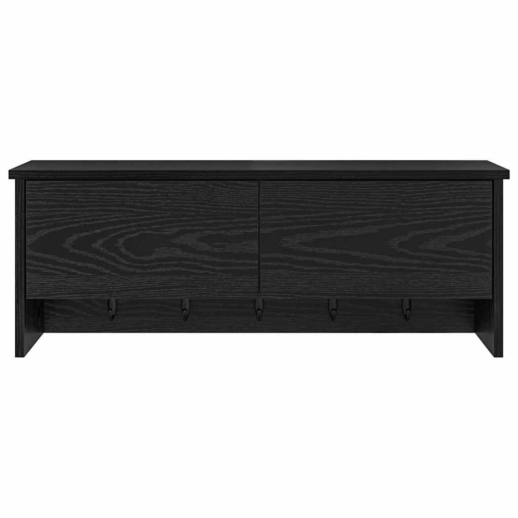 Τοίχου Κρεμάστρα Μαύρη Οξυά 80 x 20 x 30 cm Επεξεργασμένο ξύλο - Pakobazaar