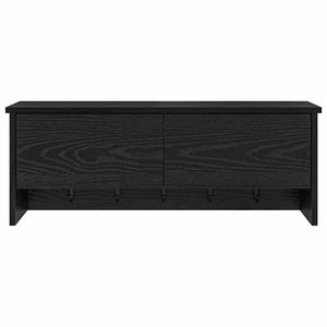 Τοίχου Κρεμάστρα Μαύρη Οξυά 80 x 20 x 30 cm Επεξεργασμένο ξύλο - Pakobazaar