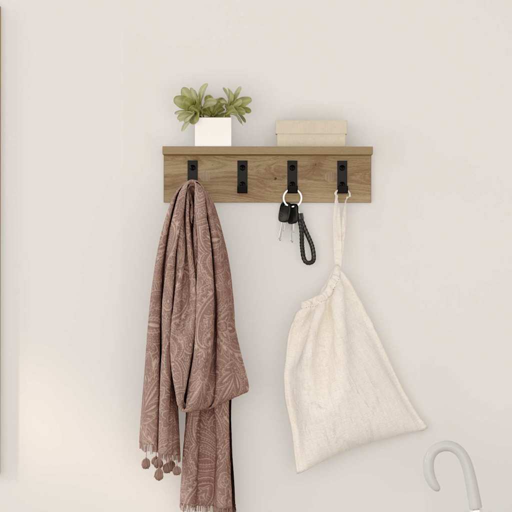 Τοίχου Κρεμάστρα Επιτοίχιο Artisan Oak 40 x 10,5 x 10,5 εκ - Pakobazaar