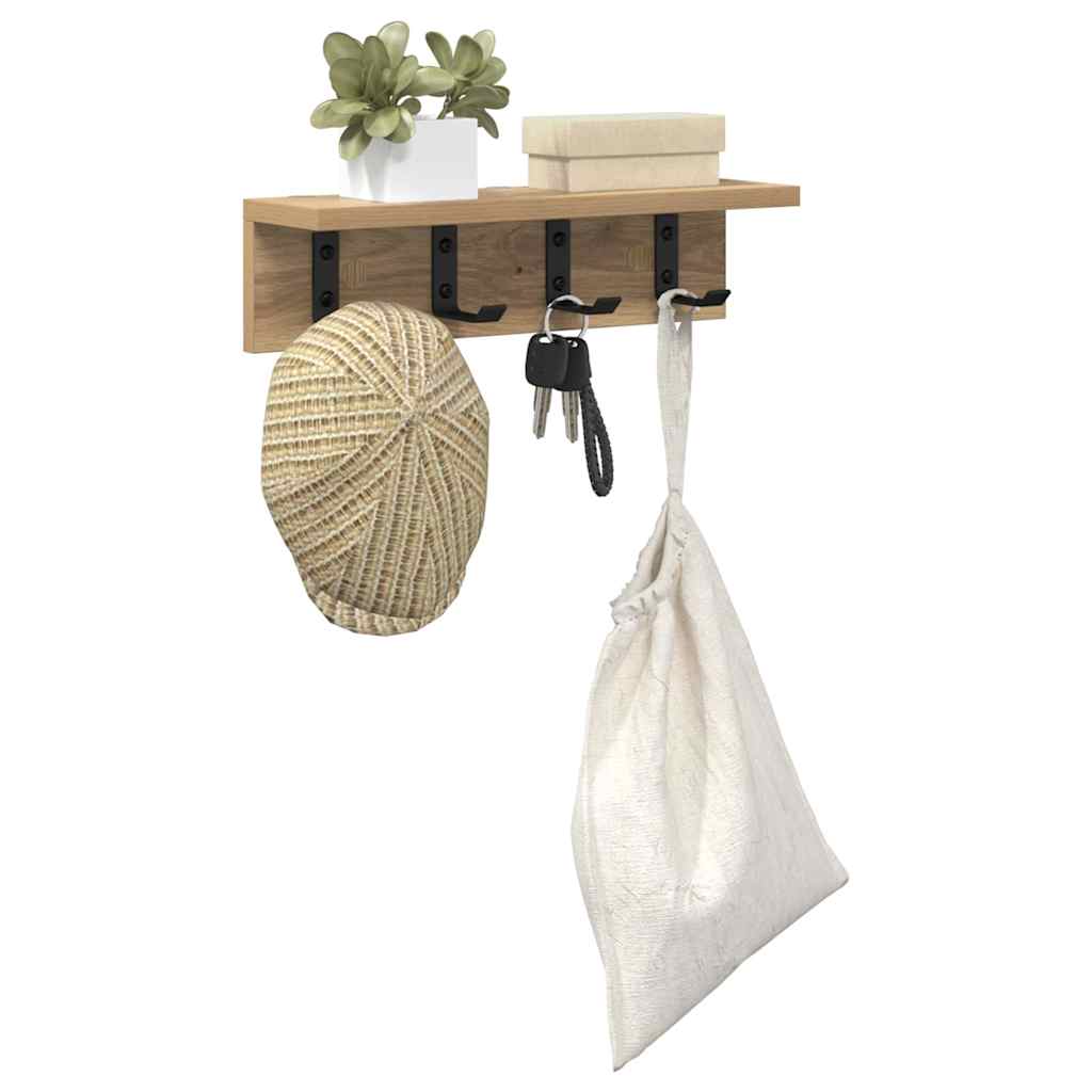 Τοίχου Κρεμάστρα Επιτοίχιο Artisan Oak 40 x 10,5 x 10,5 εκ - Pakobazaar