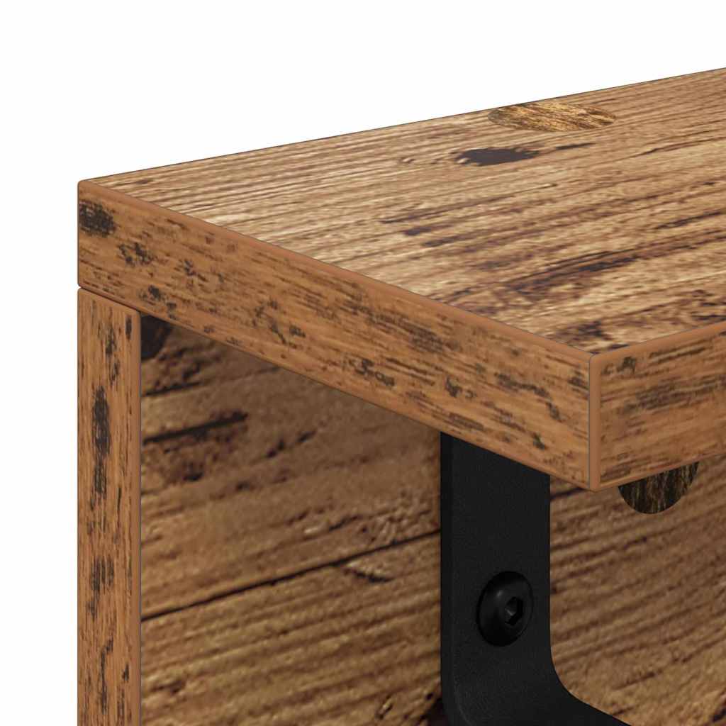 Τοίχου Κρεμάστρα Επιτοίχιο Παλιό ξύλο 60 x 10,5 x 10,5 εκ - Pakobazaar