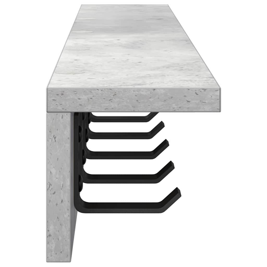 Τοίχου Κρεμάστρα Επιτοίχιο Σκυρόδεμα Γκρι 80 x 10,5 x 10,5 εκ