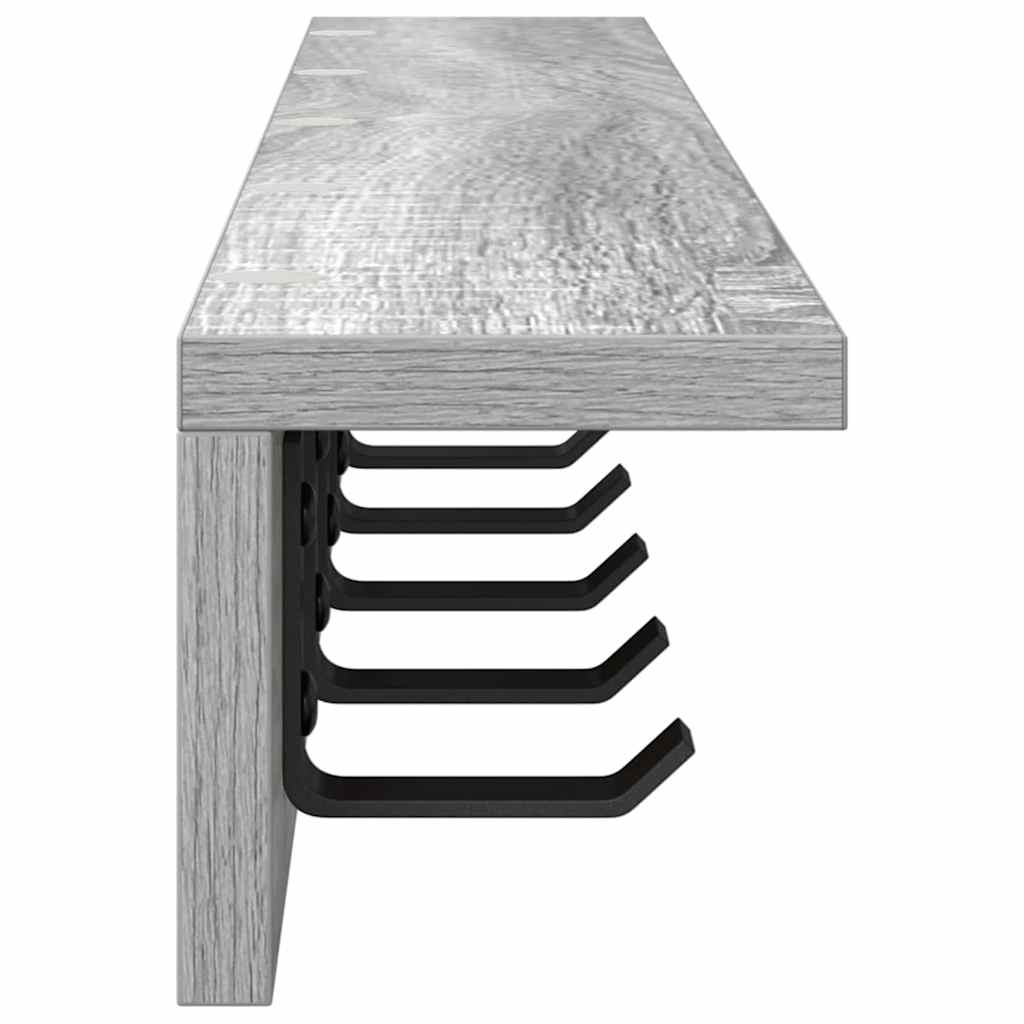 Τοίχου Κρεμάστρα Επιτοίχιο Γκρίζο Σονομα 80 x 10,5 x 10,5 εκ