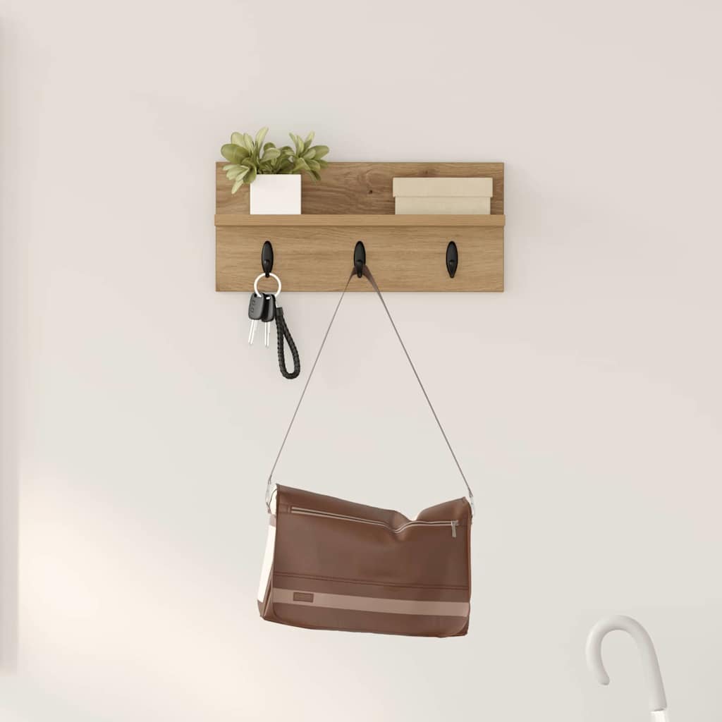Τοίχου Κρεμάστρα Επιτοίχιο Artisan Oak 40 x 10,5 x 18 εκ