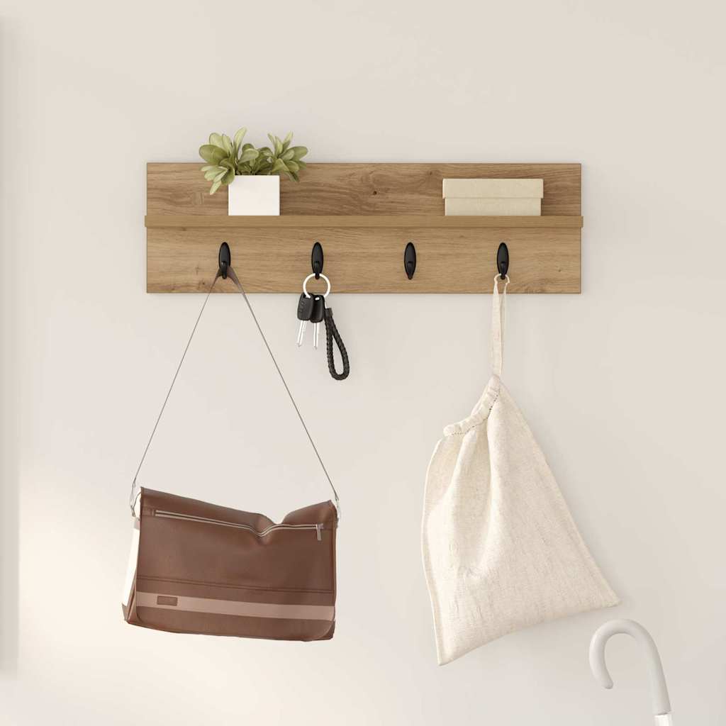 Τοίχου Κρεμάστρα Επιτοίχιο Artisan Oak 60 x 10,5 x 18 εκ - Pakobazaar