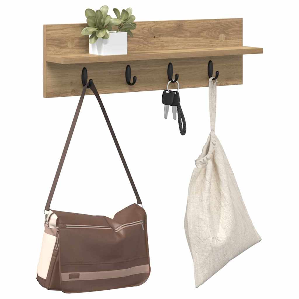 Τοίχου Κρεμάστρα Επιτοίχιο Artisan Oak 60 x 10,5 x 18 εκ - Pakobazaar