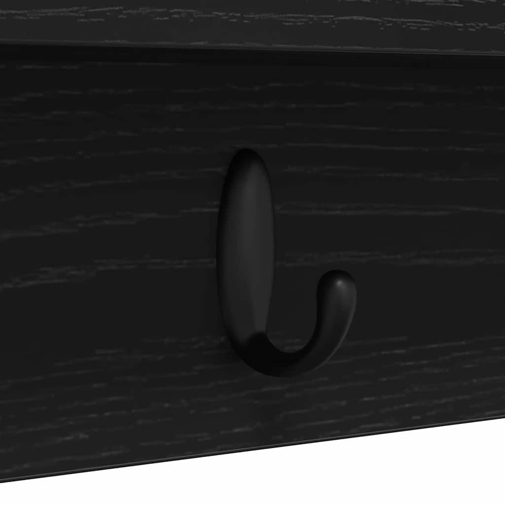 Τοίχου Κρεμάστρα Επιτοίχιο Μαύρη Οξυά 80 x 10,5 x 18 εκ