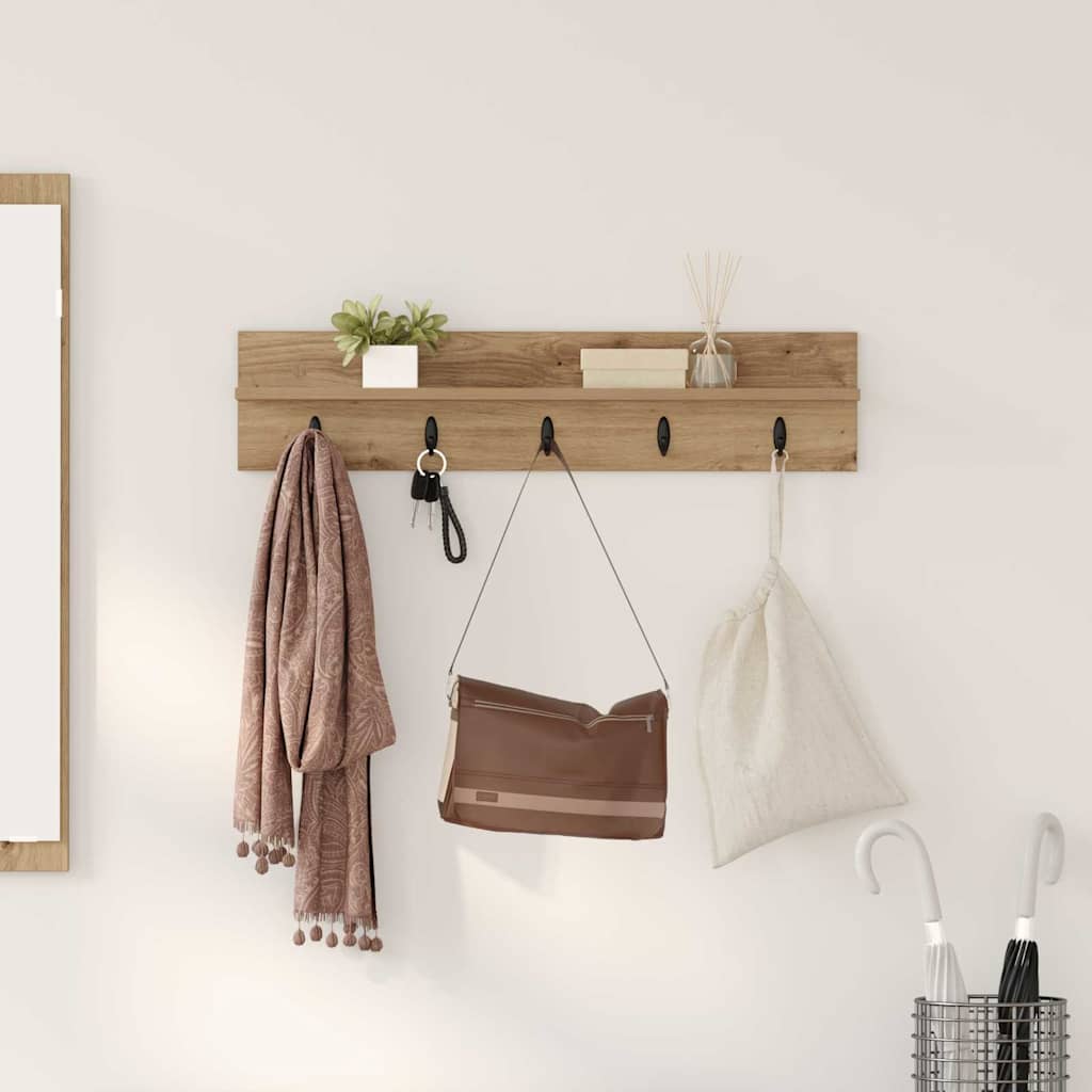 Τοίχου Κρεμάστρα Επιτοίχιο Artisan Oak 80 x 10,5 x 18 εκ - Pakobazaar