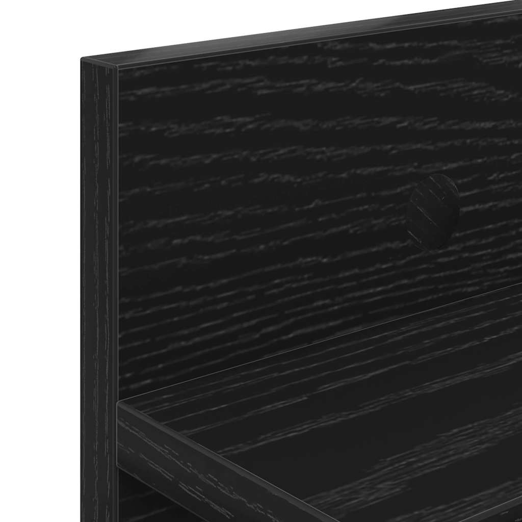Τοίχου Κρεμάστρα Επιτοίχιο Μαύρη Οξυά 100 x 10,5 x 18 εκ - Pakobazaar