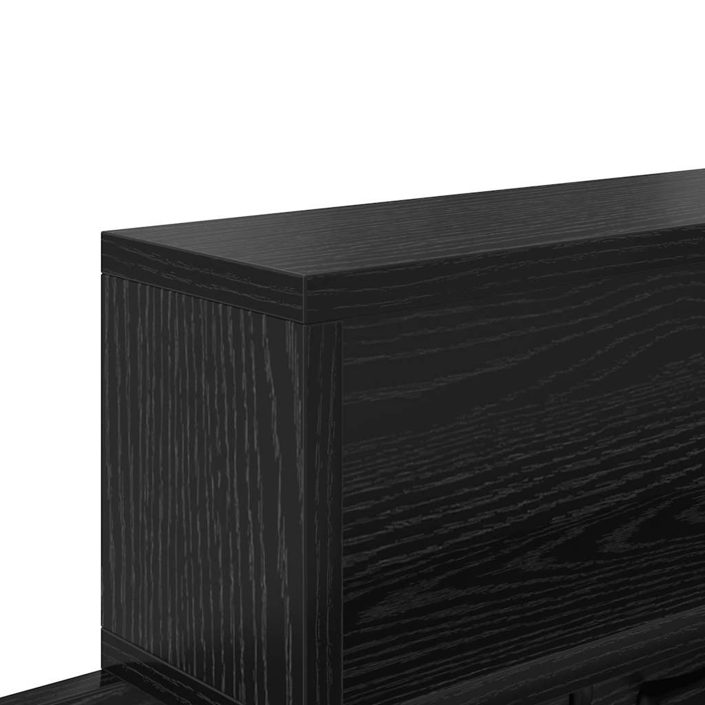 Τοίχου Κρεμάστρα με ράφι Μαύρη Οξυά 100 x 12 x 43,5 εκ - Pakobazaar