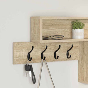 Τοίχου Κρεμάστρα με ράφι Δρύς Sonoma 100 x 12 x 43,5 εκ - Pakobazaar