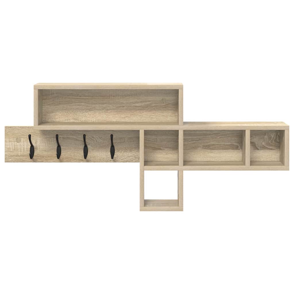 Τοίχου Κρεμάστρα με ράφι Δρύς Sonoma 100 x 12 x 43,5 εκ - Pakobazaar