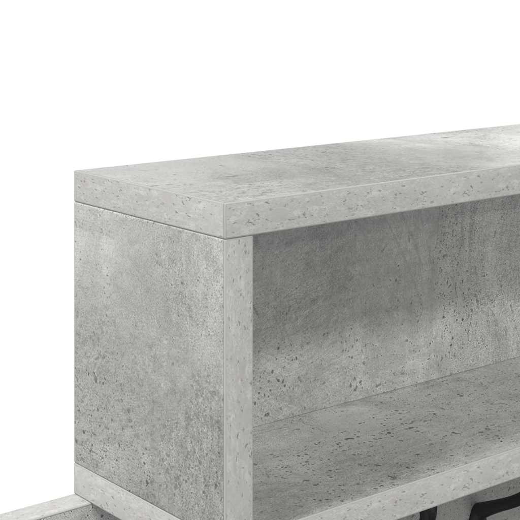 Τοίχου Κρεμάστρα με ράφι Σκυρόδεμα Γκρι 100 x 12 x 43,5 εκ - Pakobazaar