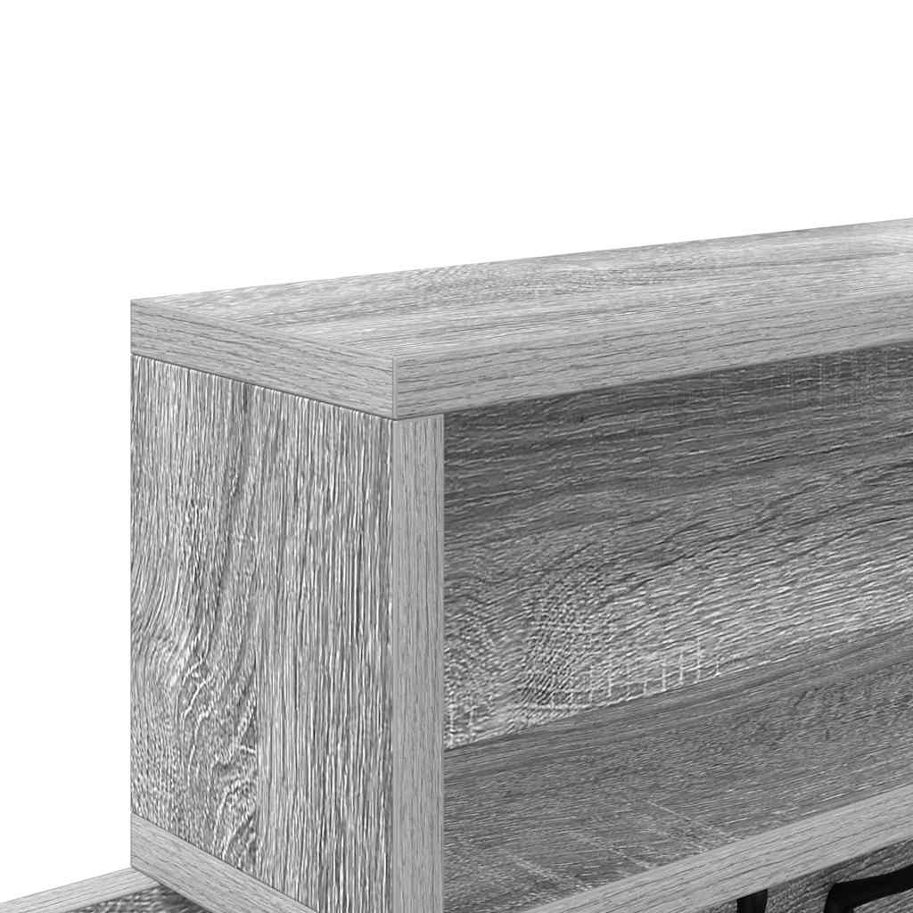 Τοίχου Κρεμάστρα με ράφι Γκρίζο Σονομα 100 x 12 x 43,5 εκ - Pakobazaar