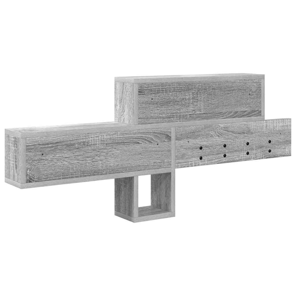 Τοίχου Κρεμάστρα με ράφι Γκρίζο Σονομα 100 x 12 x 43,5 εκ - Pakobazaar