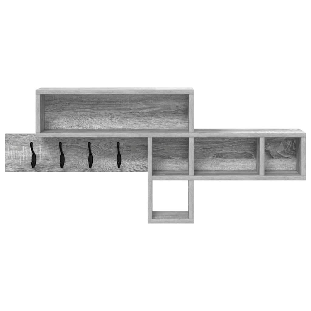 Τοίχου Κρεμάστρα με ράφι Γκρίζο Σονομα 100 x 12 x 43,5 εκ - Pakobazaar