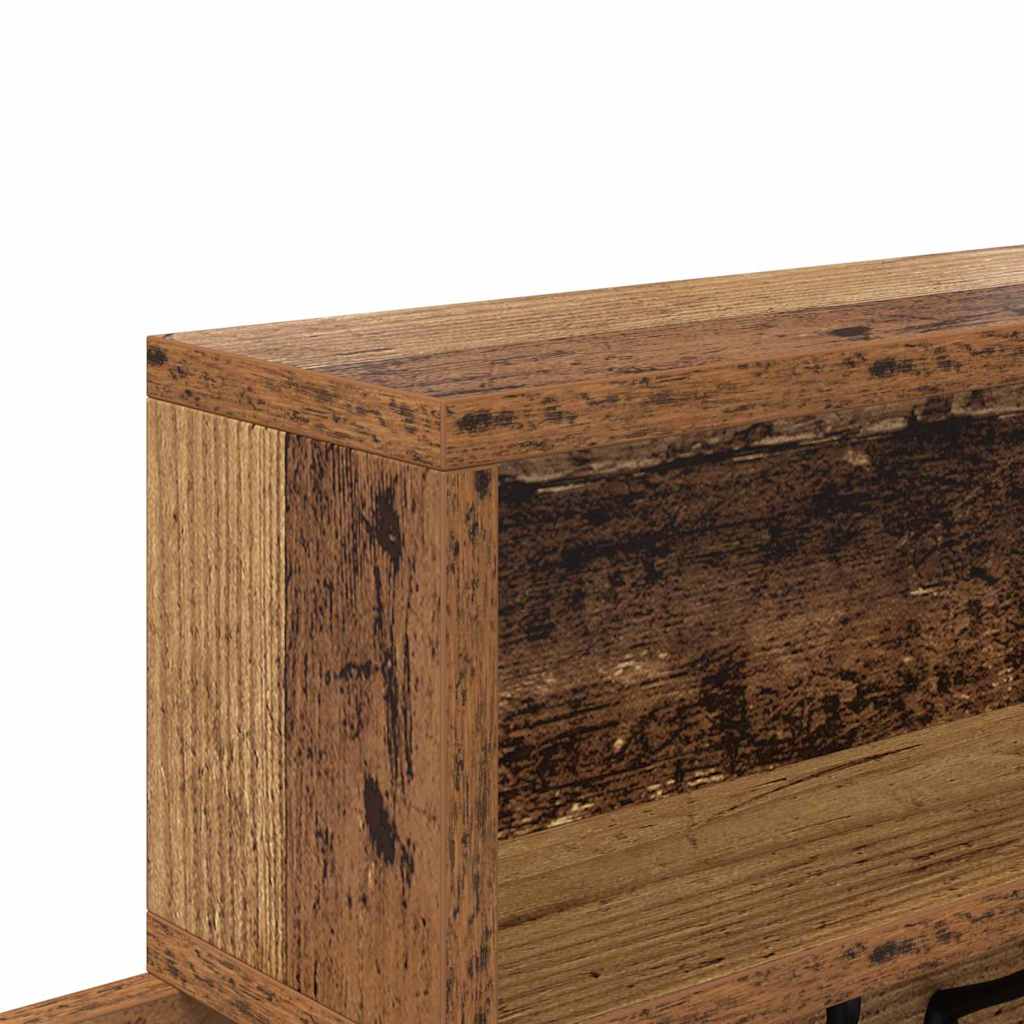 Τοίχου Κρεμάστρα με ράφι Παλιό ξύλο 100 x 12 x 43,5 εκ - Pakobazaar