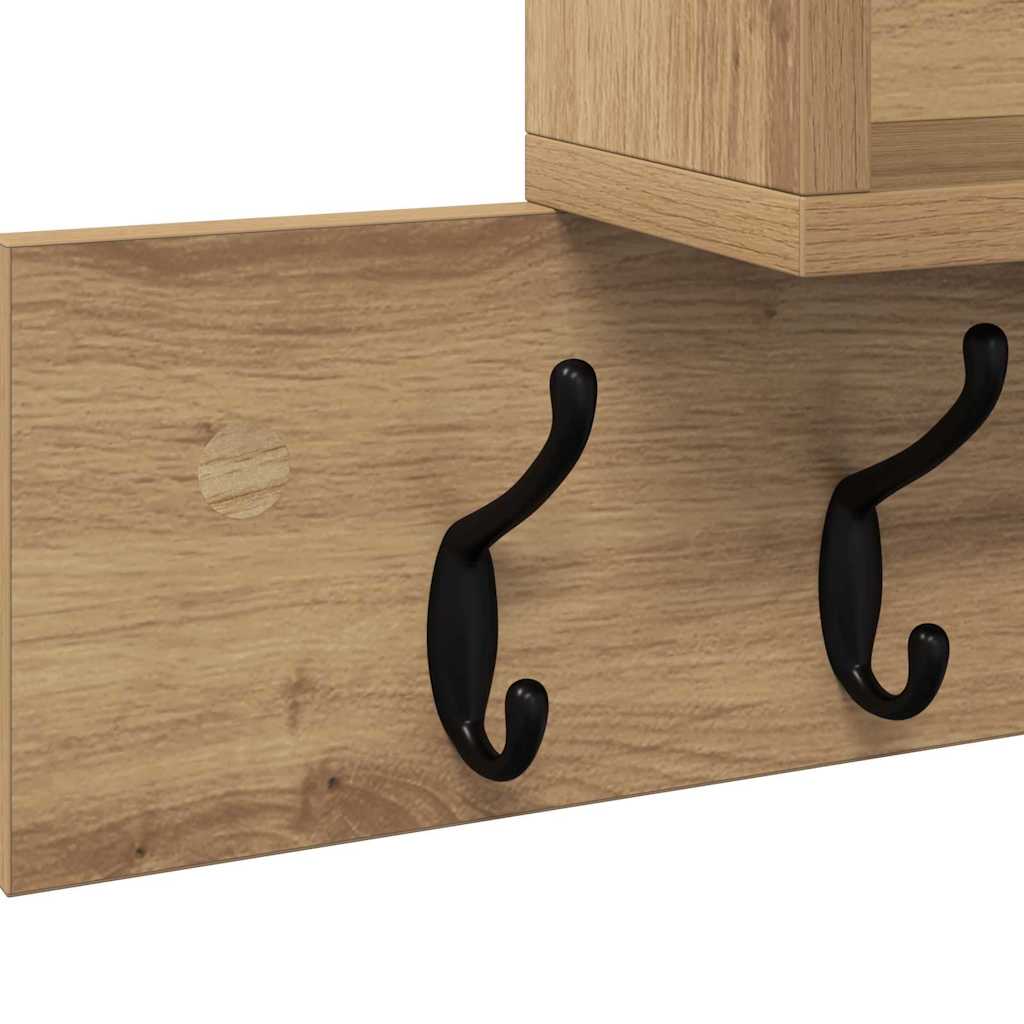 Τοίχου Κρεμάστρα με ράφι Artisan Oak 100 x 12 x 43,5 εκ - Pakobazaar