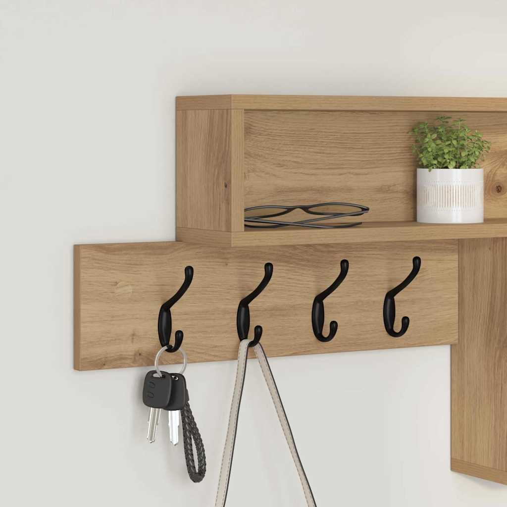 Τοίχου Κρεμάστρα με ράφι Artisan Oak 100 x 12 x 43,5 εκ - Pakobazaar