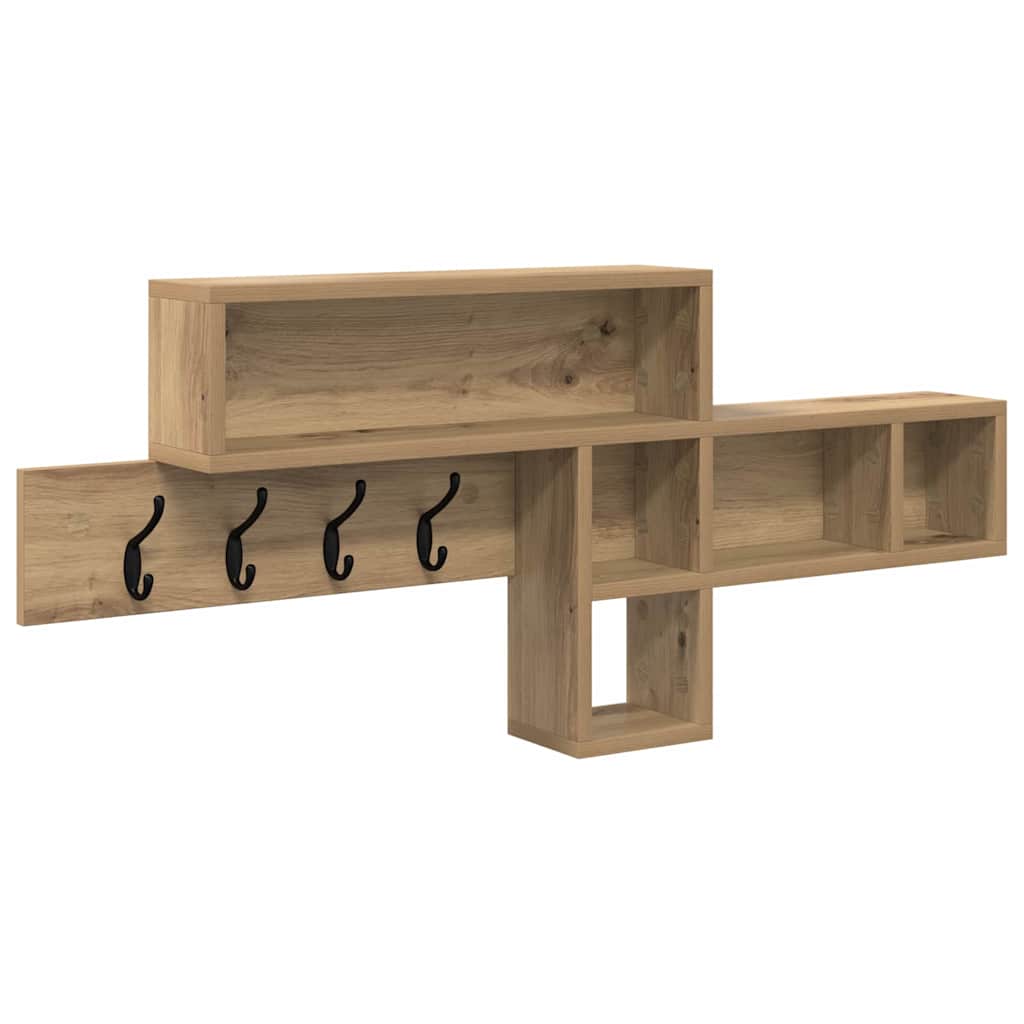Τοίχου Κρεμάστρα με ράφι Artisan Oak 100 x 12 x 43,5 εκ - Pakobazaar