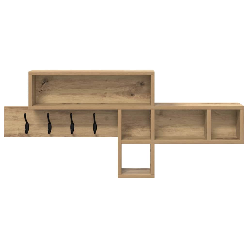 Τοίχου Κρεμάστρα με ράφι Artisan Oak 100 x 12 x 43,5 εκ - Pakobazaar