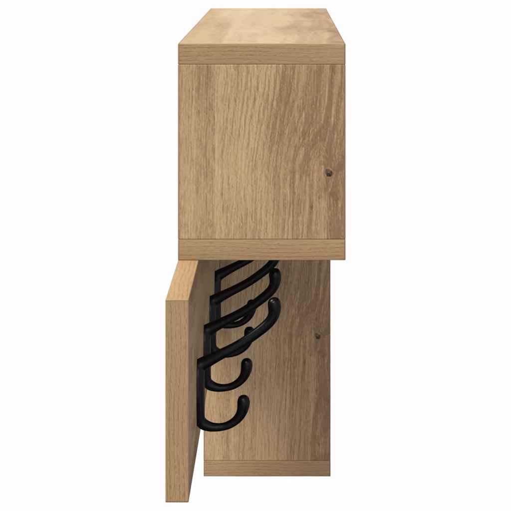 Τοίχου Κρεμάστρα με ράφι Artisan Oak 100 x 12 x 43,5 εκ - Pakobazaar