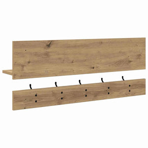 Τοίχου Κρεμάστρα με ράφι Επιτοίχιο Artisan Oak 90 x 15 x 36 εκ. - Pakobazaar