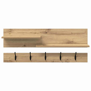 Τοίχου Κρεμάστρα με ράφι Επιτοίχιο Artisan Oak 90 x 15 x 36 εκ. - Pakobazaar