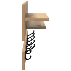 Τοίχου Κρεμάστρα με ράφι Επιτοίχιο Artisan Oak 90 x 15 x 36 εκ. - Pakobazaar