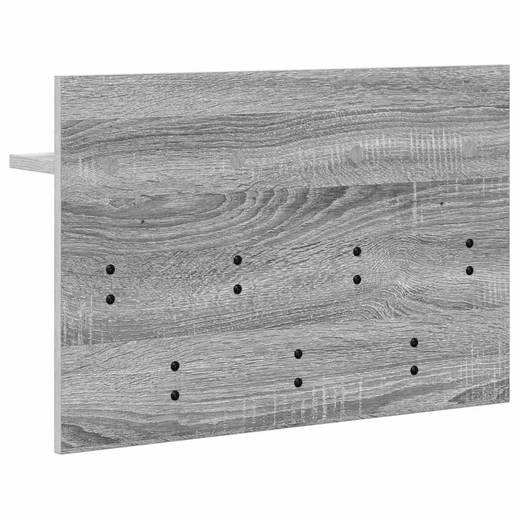 Τοίχου Κρεμάστρα με ράφι Γκρίζο Σονομα 60 x 40 x 12 cm