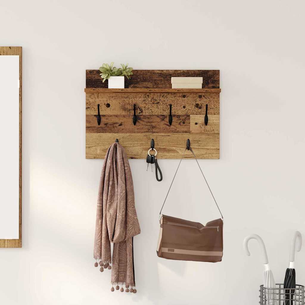 Τοίχου Κρεμάστρα Παλιό ξύλο 60 x 40 x 12 cm Επεξεργασμένο ξύλο - Pakobazaar