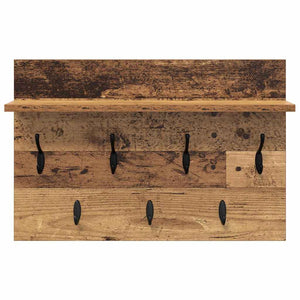 Τοίχου Κρεμάστρα Επιτοίχιο Παλιό ξύλο 60 x 40 x 12 cm - Pakobazaar