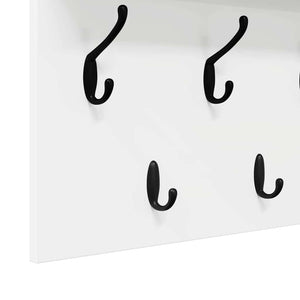 Τοίχου Κρεμάστρα Λευκό 80 x 40 x 12 cm Επεξεργασμένο ξύλο - Pakobazaar
