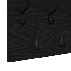Τοίχου Κρεμάστρα Επιτοίχιο Μαύρη Οξυά 80 x 40 x 12 cm - Pakobazaar