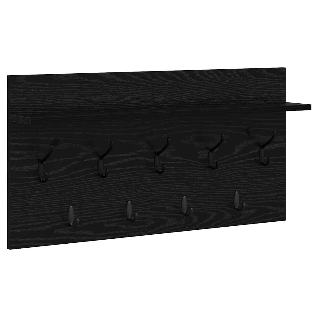 Τοίχου Κρεμάστρα Επιτοίχιο Μαύρη Οξυά 80 x 40 x 12 cm - Pakobazaar