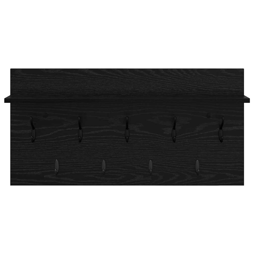 Τοίχου Κρεμάστρα Επιτοίχιο Μαύρη Οξυά 80 x 40 x 12 cm - Pakobazaar