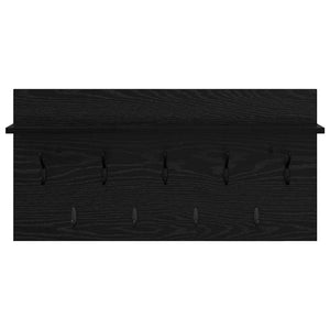 Τοίχου Κρεμάστρα Επιτοίχιο Μαύρη Οξυά 80 x 40 x 12 cm - Pakobazaar
